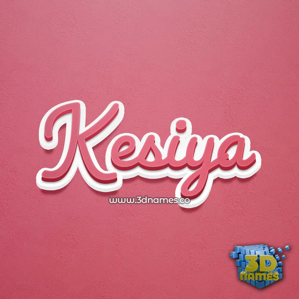 kesiya in Red Scribble style - 3D name wallpaper