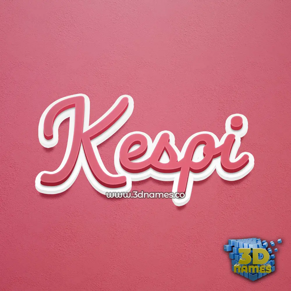 kespi in Red Scribble style - 3D name wallpaper