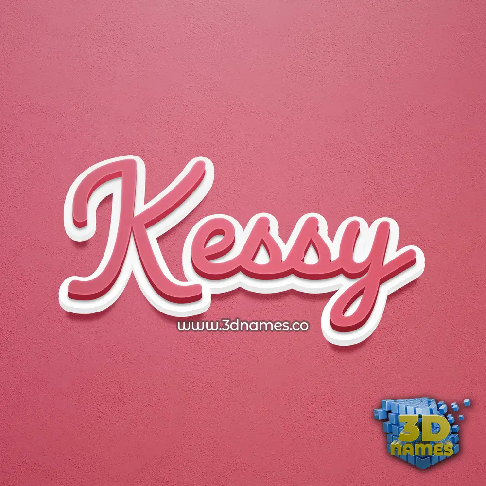 kessy in Red Scribble style - 3D name wallpaper