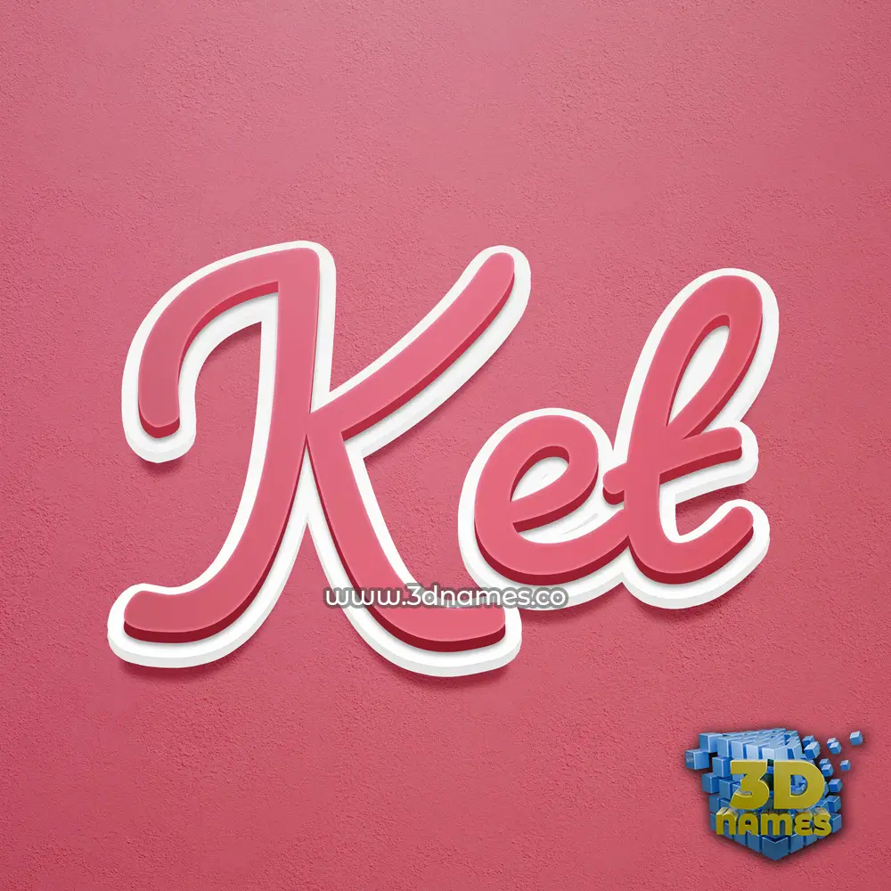ket in Red Scribble style - 3D name wallpaper