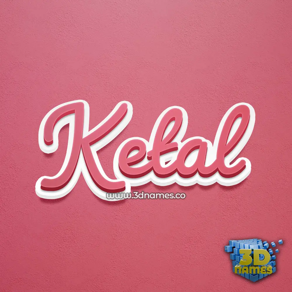 ketal in Red Scribble style - 3D name wallpaper