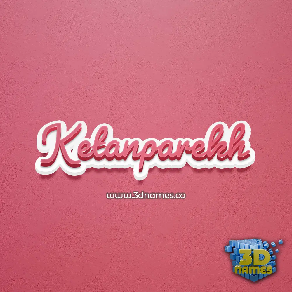 ketanparekh in Red Scribble style - 3D name wallpaper