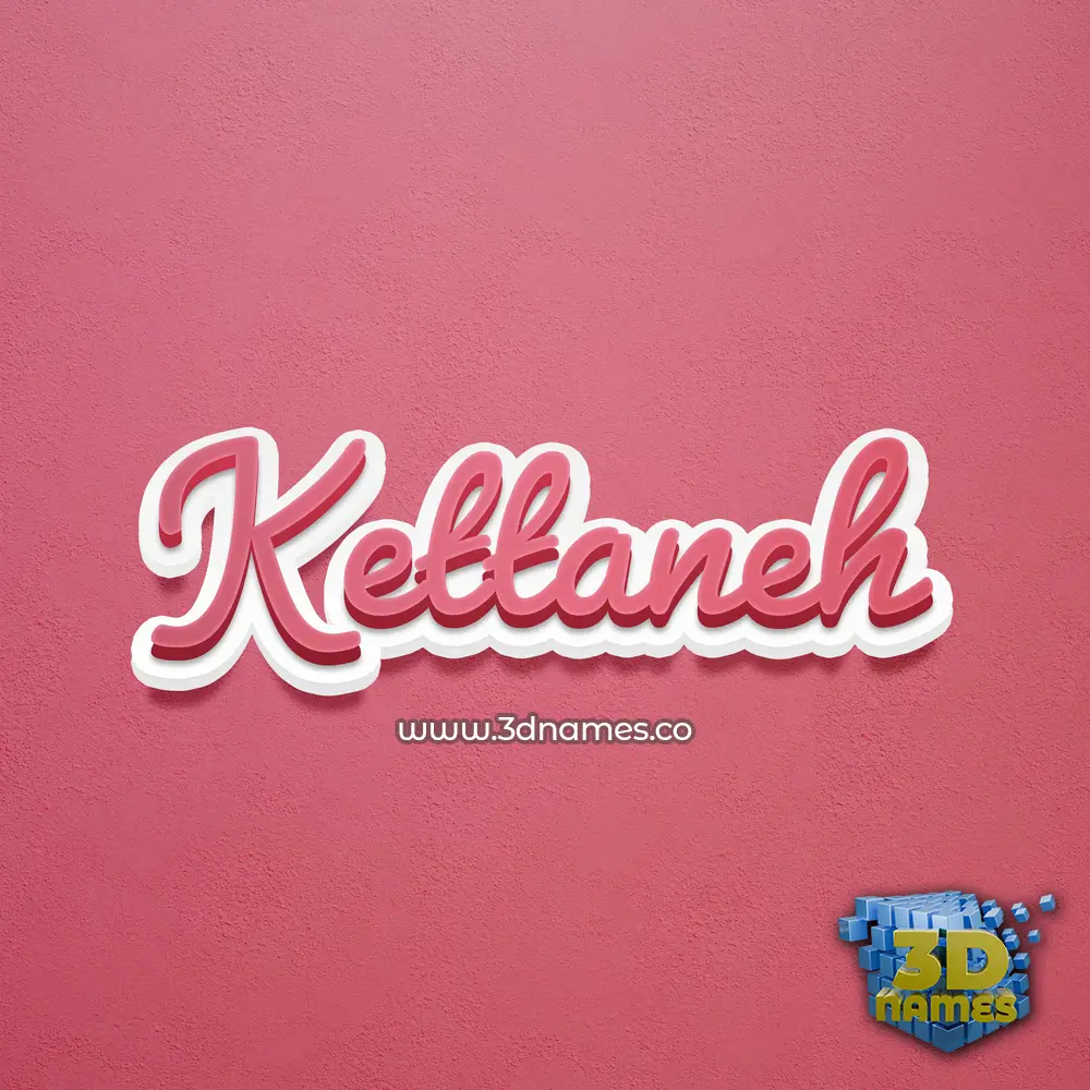 kettaneh in Red Scribble style - 3D name wallpaper