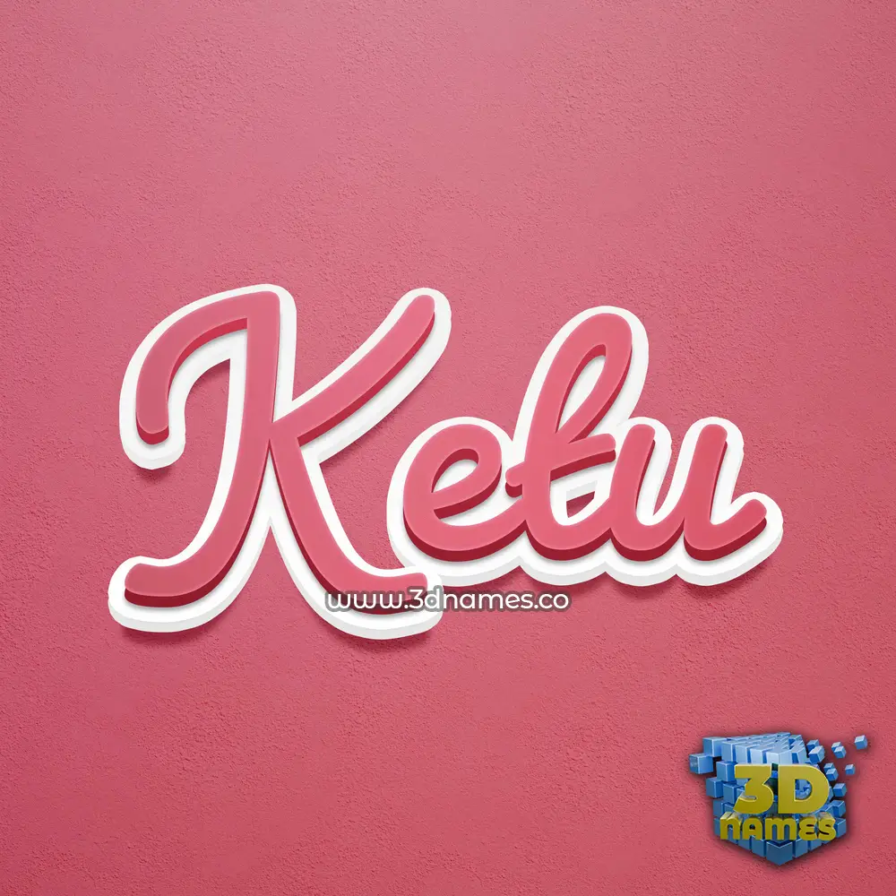 ketu in Red Scribble style - 3D name wallpaper