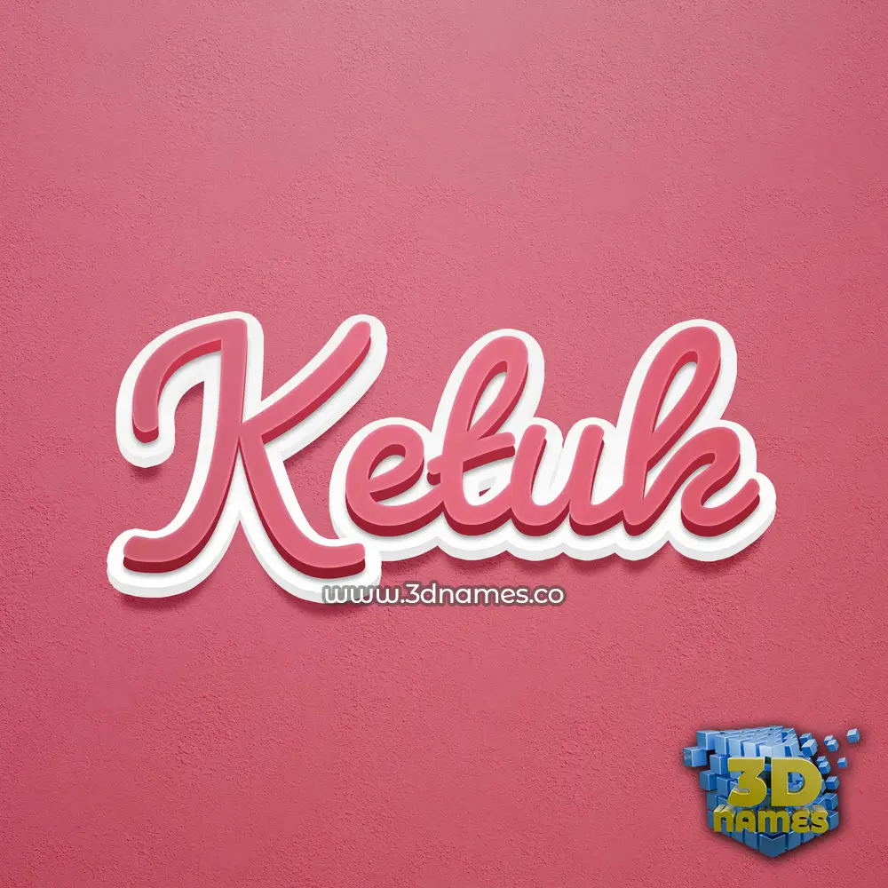 ketuk in Red Scribble style - 3D name wallpaper