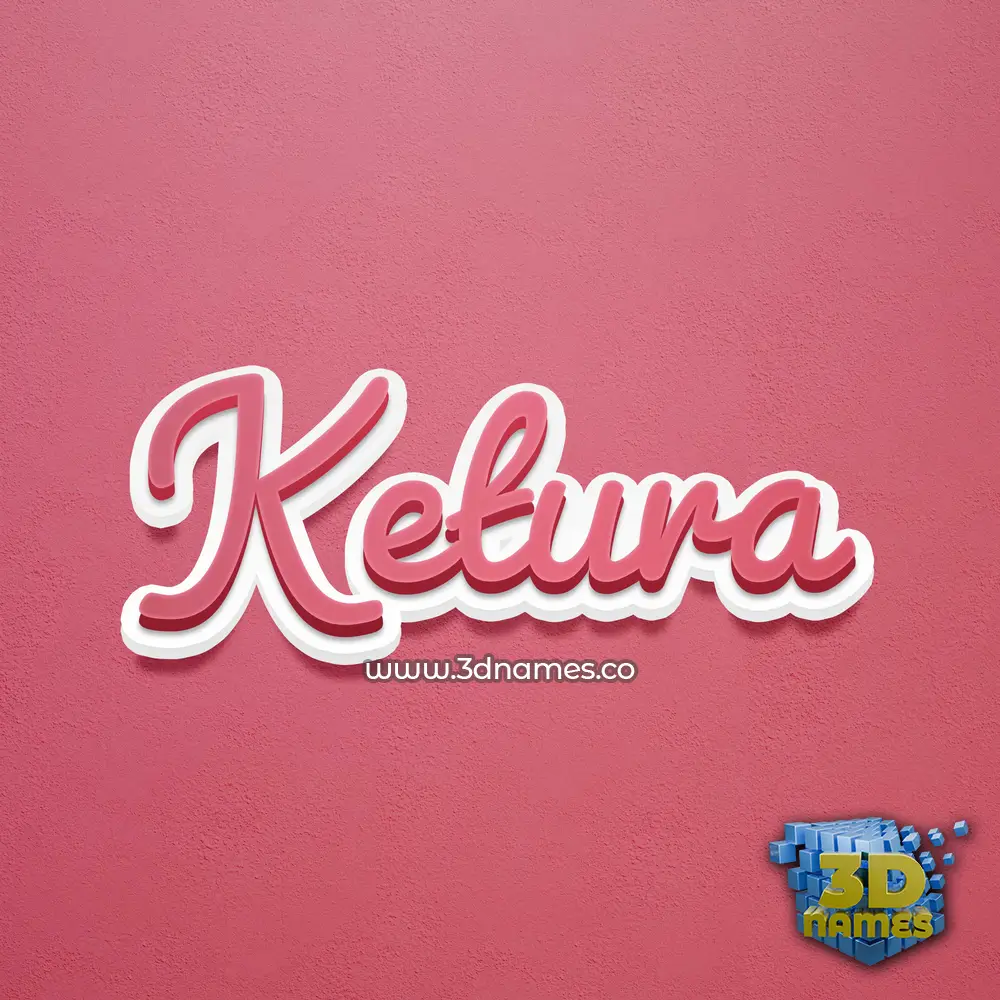 ketura in Red Scribble style - 3D name wallpaper