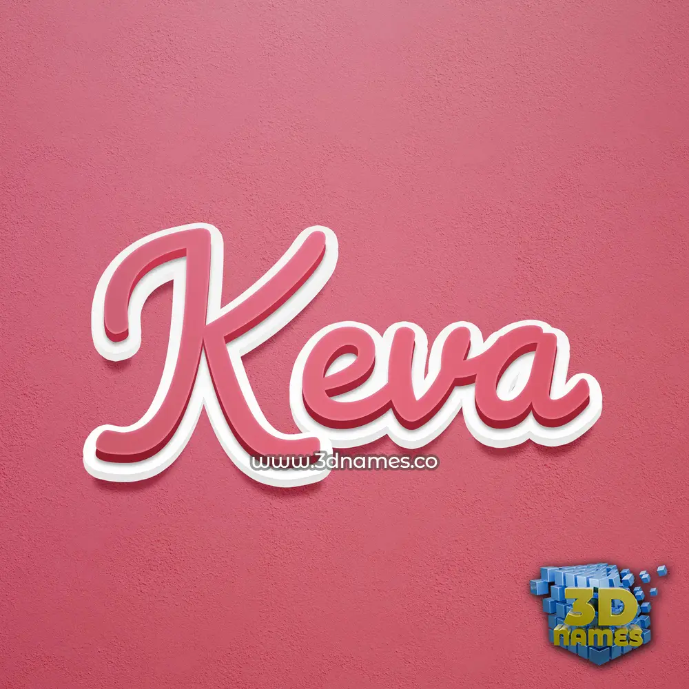 keva in Red Scribble style - 3D name wallpaper