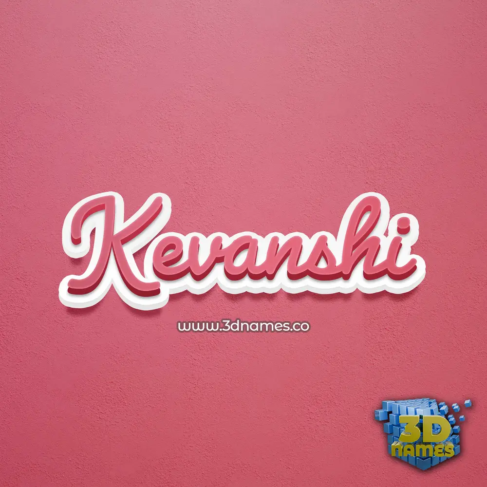 kevanshi in Red Scribble style - 3D name wallpaper