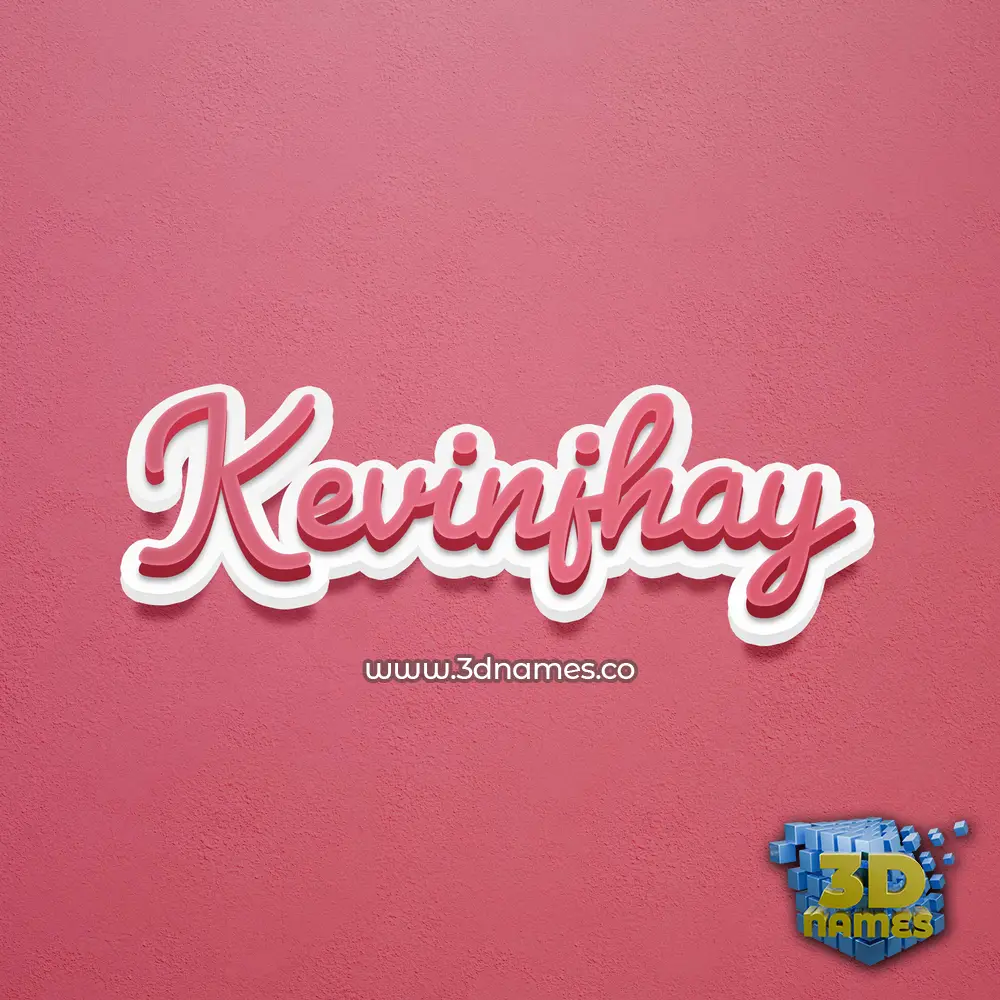 kevinjhay in Red Scribble style - 3D name wallpaper