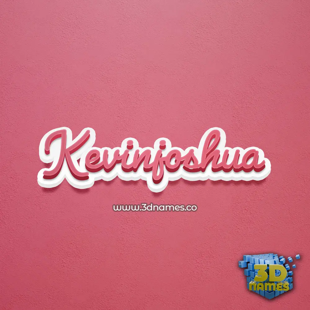 kevinjoshua in Red Scribble style - 3D name wallpaper
