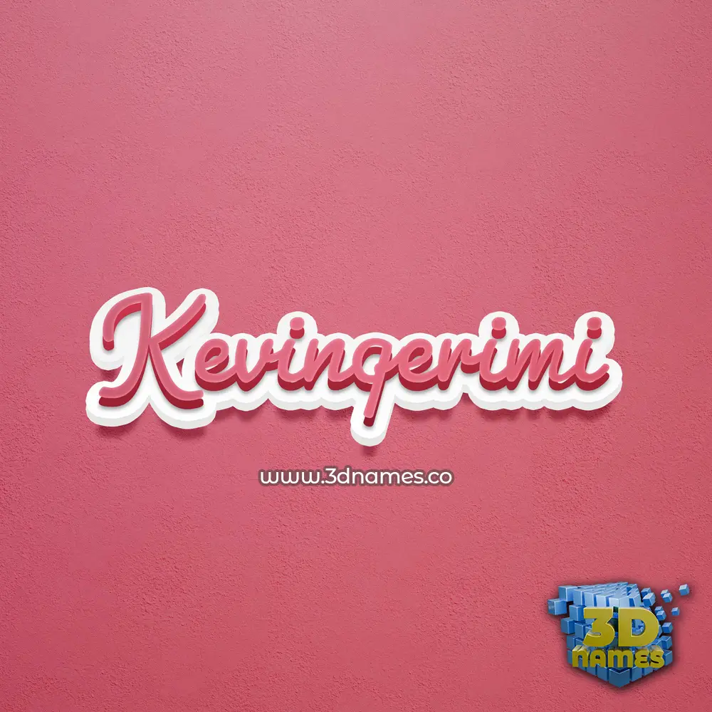 kevinqerimi in Red Scribble style - 3D name wallpaper