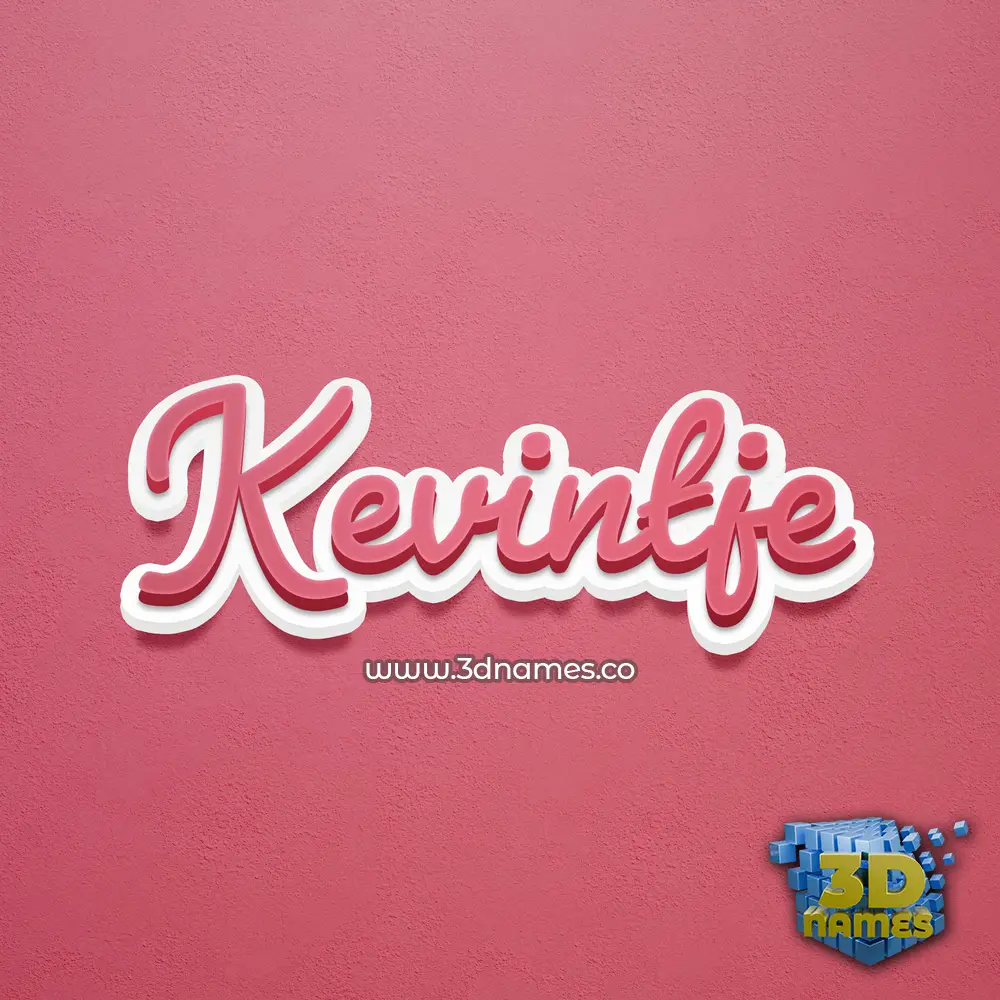 kevintje in Red Scribble style - 3D name wallpaper