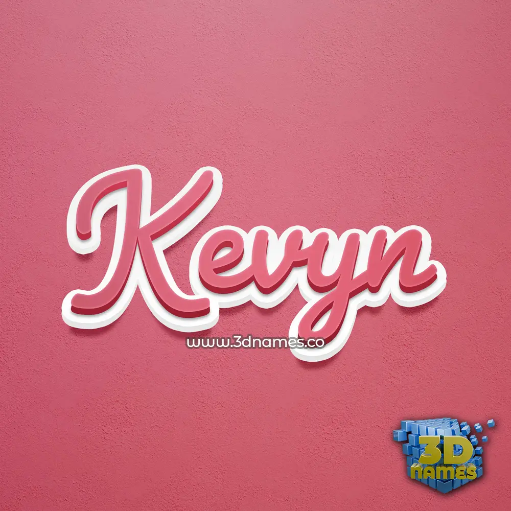 kevyn in Red Scribble style - 3D name wallpaper