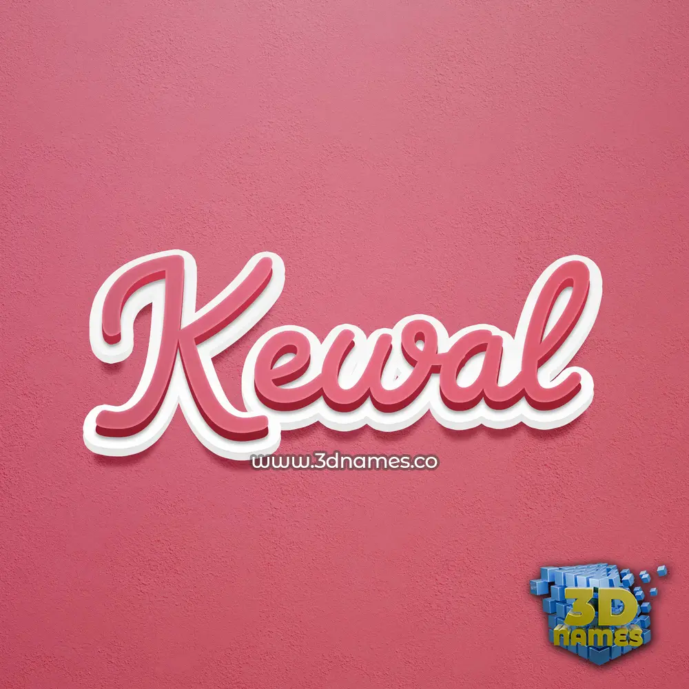 kewal in Red Scribble style - 3D name wallpaper