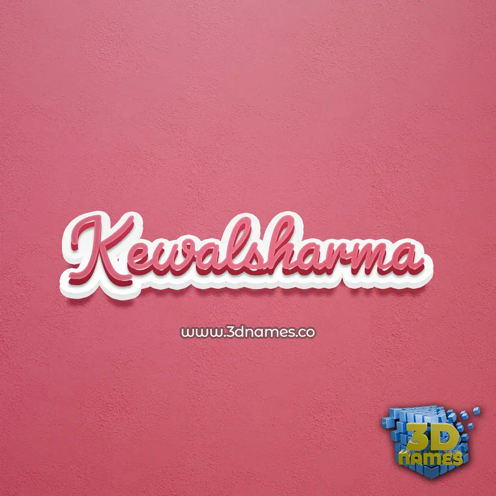 kewalsharma in Red Scribble style - 3D name wallpaper