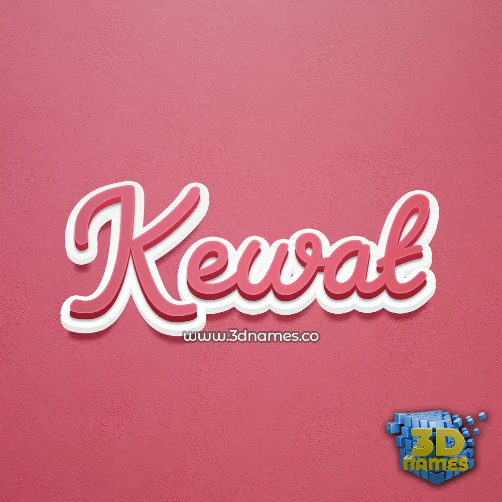 kewat in Red Scribble style - 3D name wallpaper