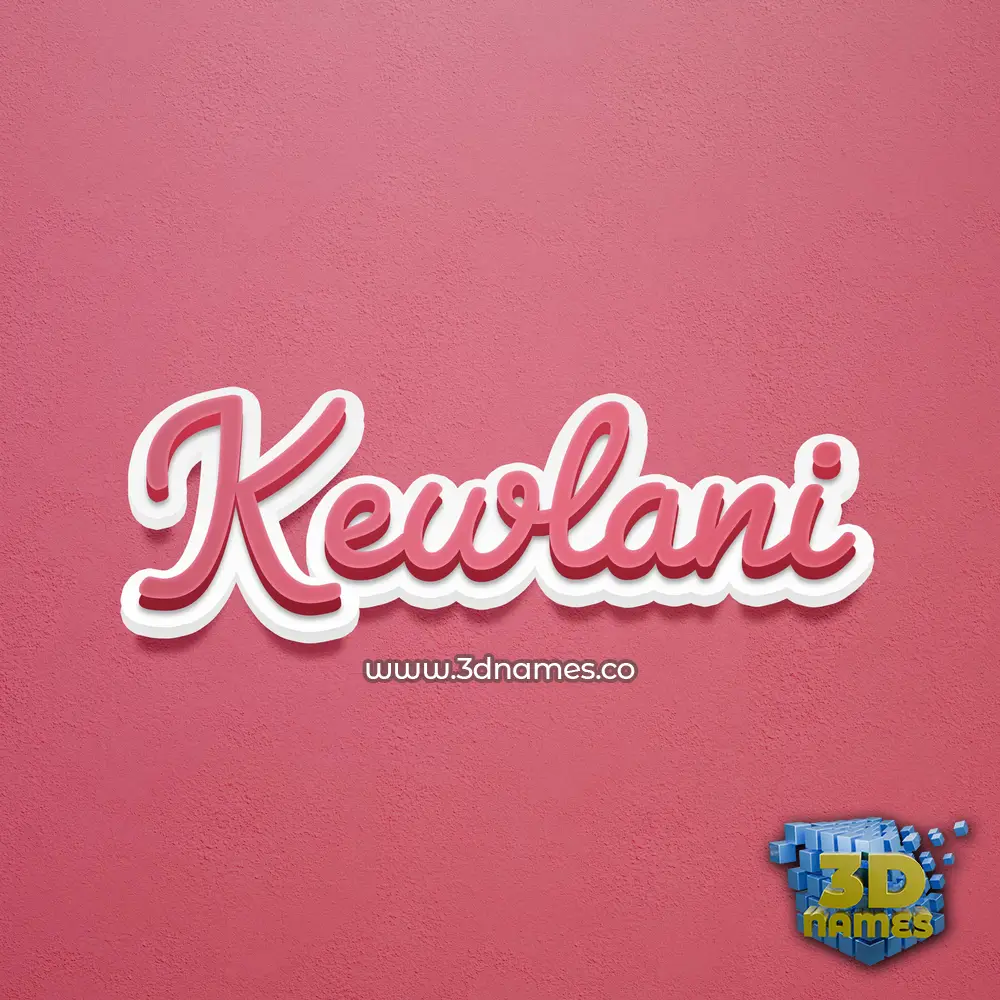 kewlani in Red Scribble style - 3D name wallpaper