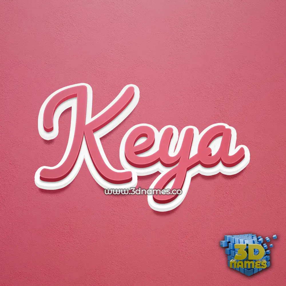 keya in Red Scribble style - 3D name wallpaper