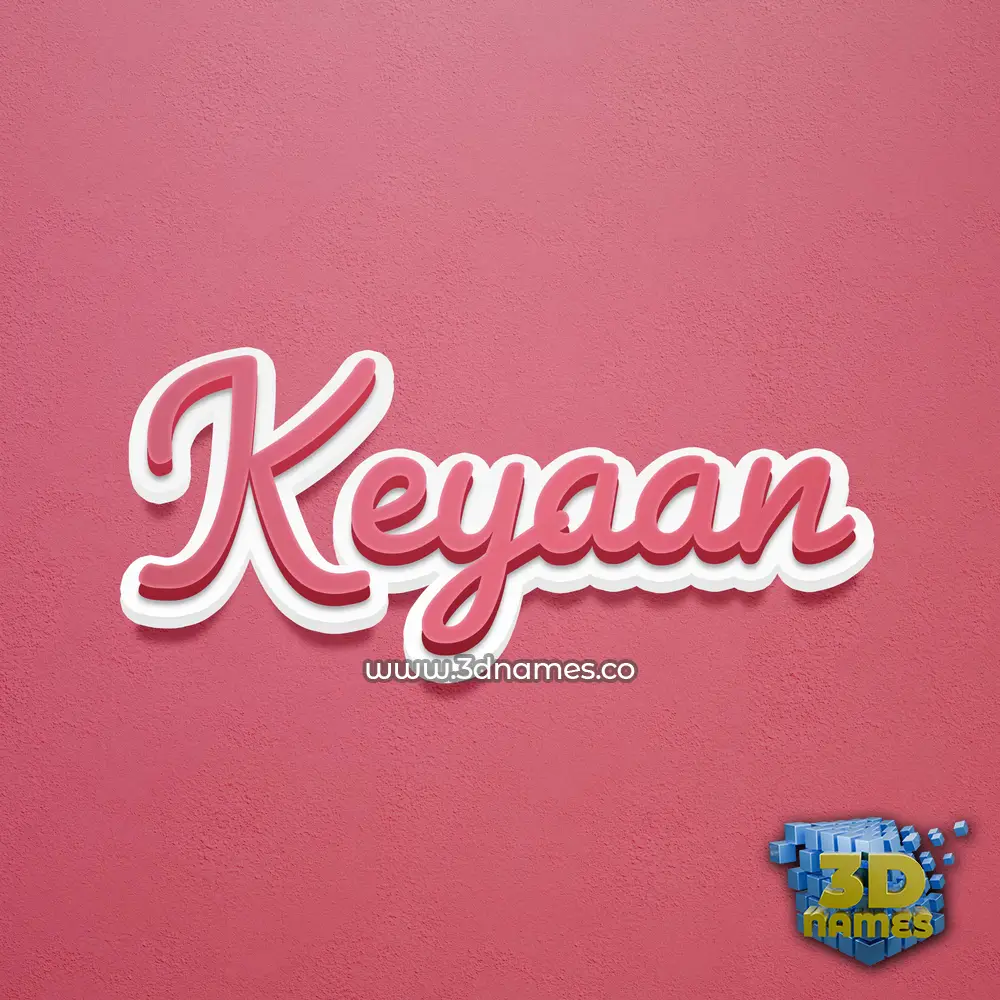keyaan in Red Scribble style - 3D name wallpaper