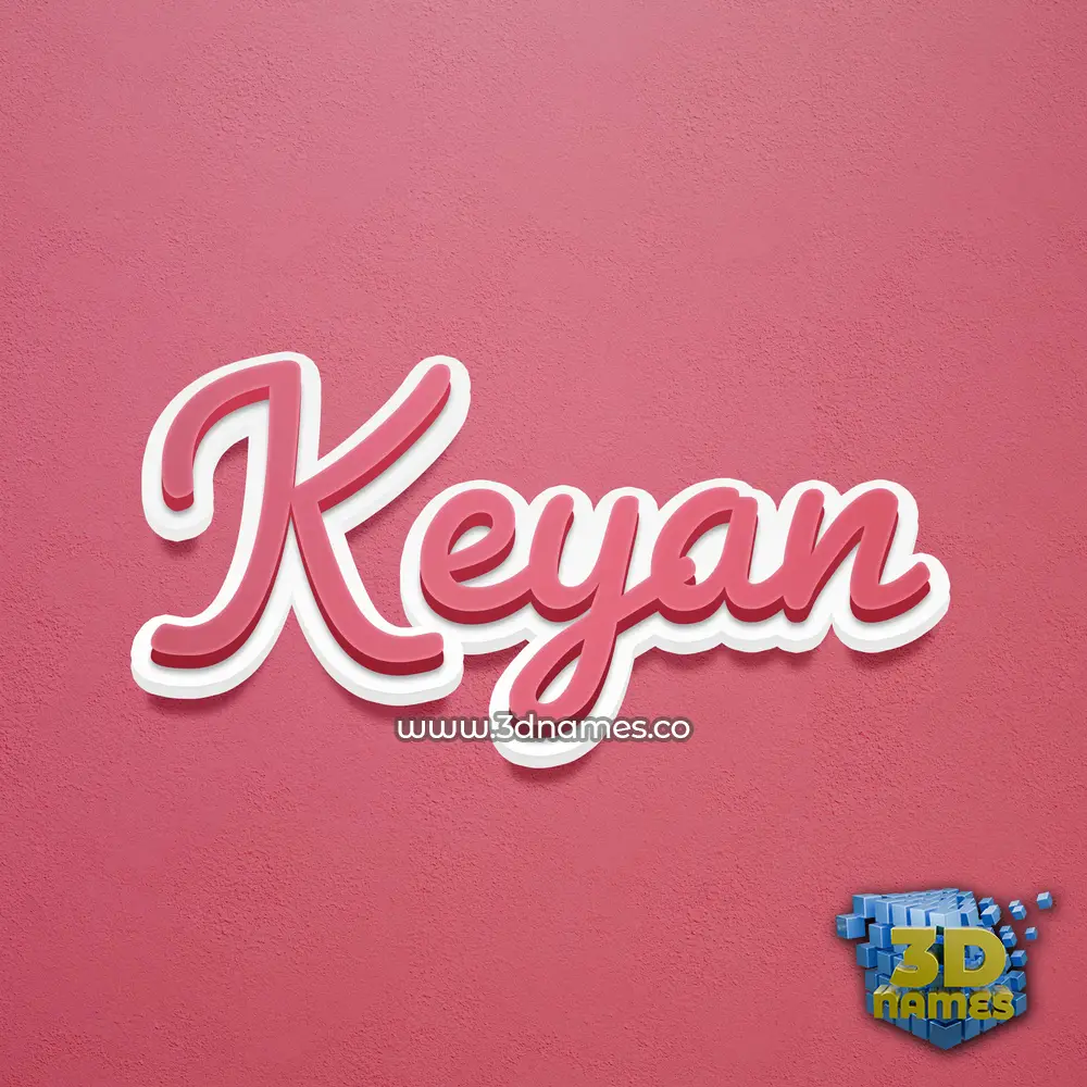 keyan in Red Scribble style - 3D name wallpaper
