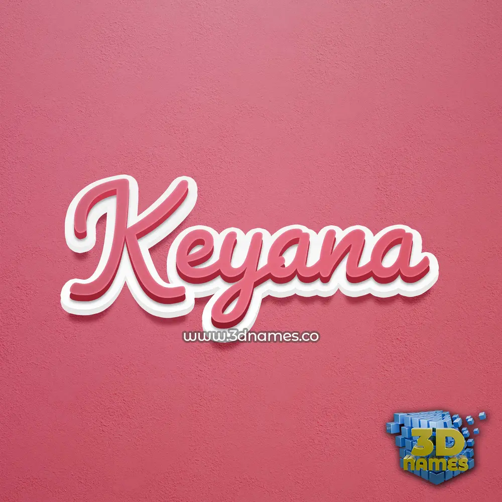keyana in Red Scribble style - 3D name wallpaper