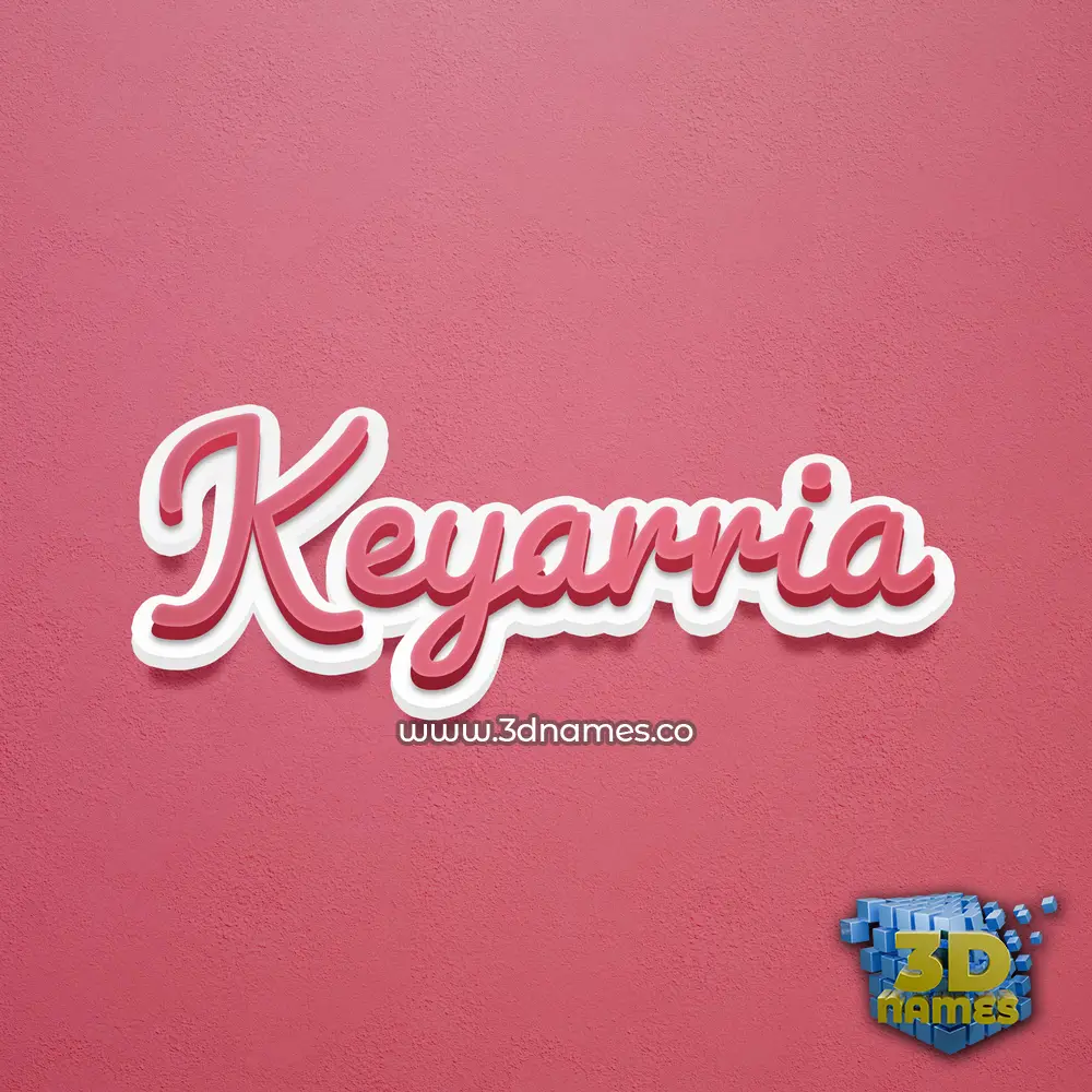 keyarria in Red Scribble style - 3D name wallpaper