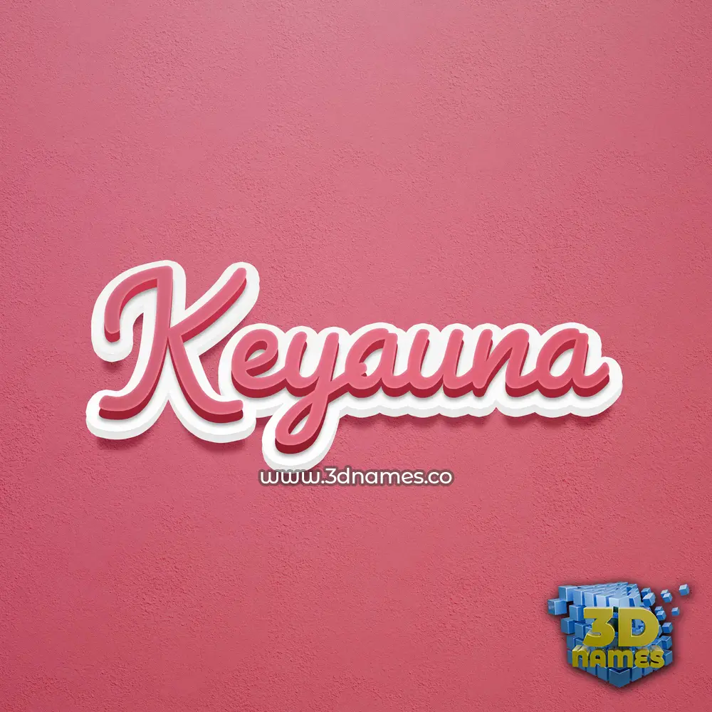 keyauna in Red Scribble style - 3D name wallpaper