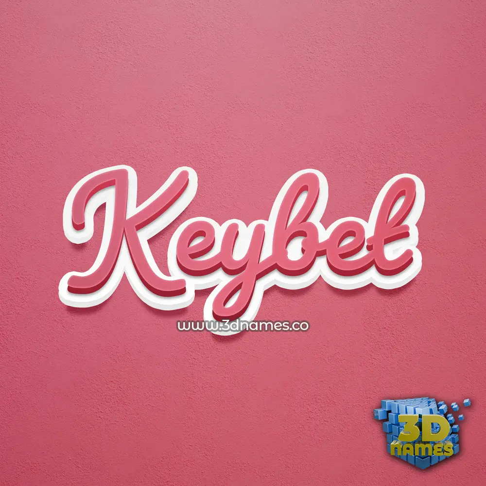 keybet in Red Scribble style - 3D name wallpaper