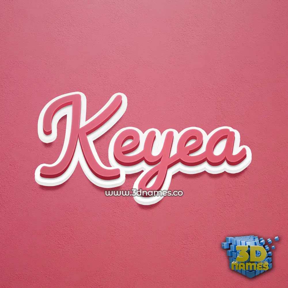 keyea in Red Scribble style - 3D name wallpaper