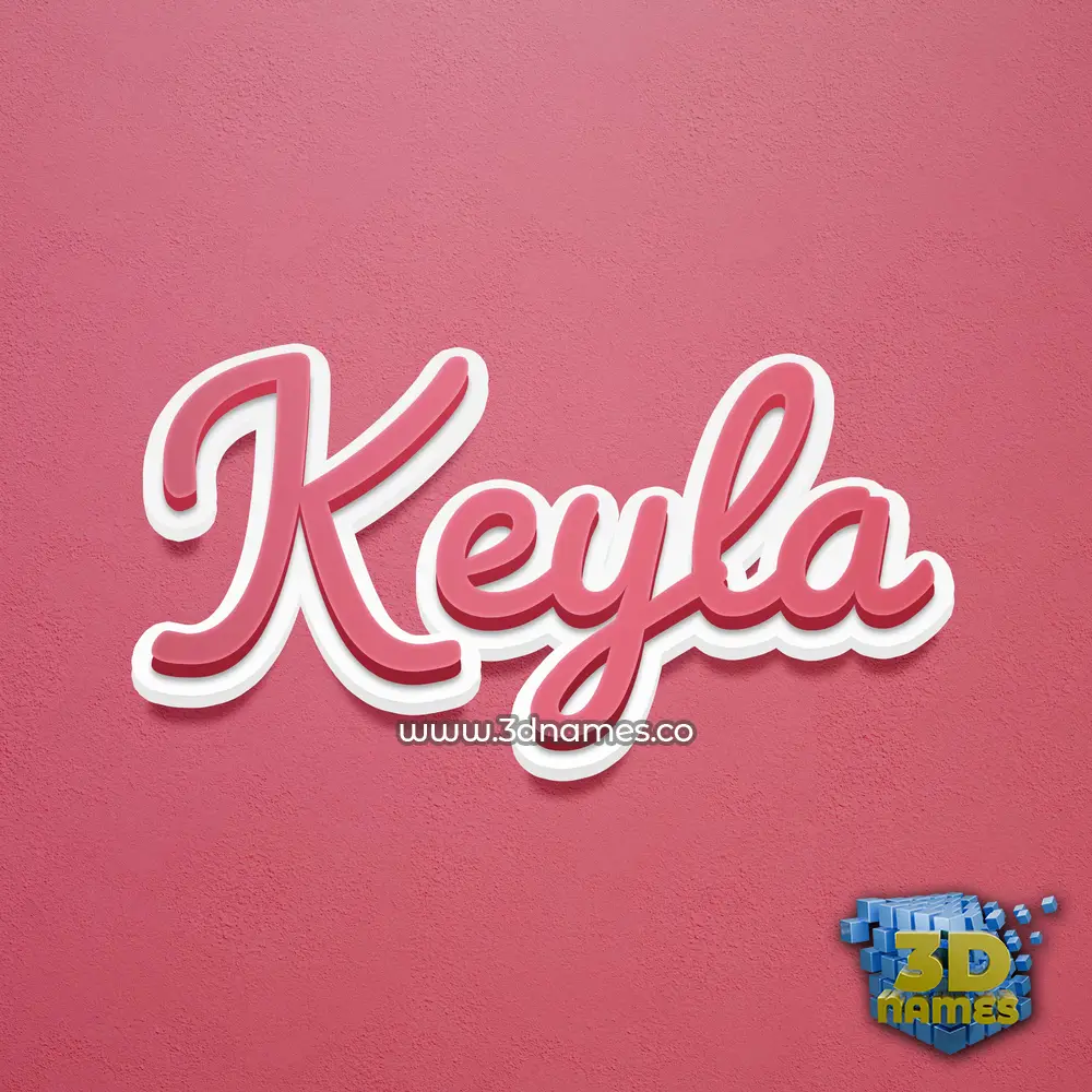 keyla in Red Scribble style - 3D name wallpaper