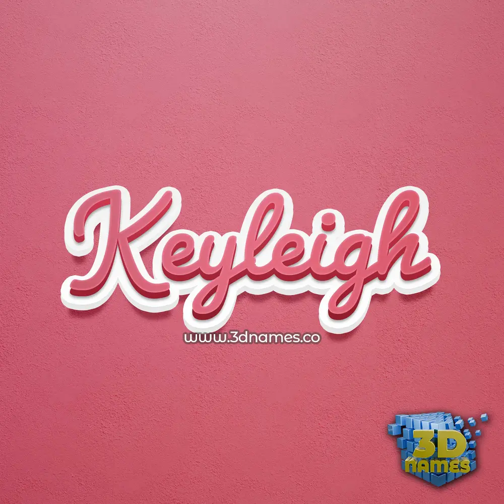 keyleigh in Red Scribble style - 3D name wallpaper