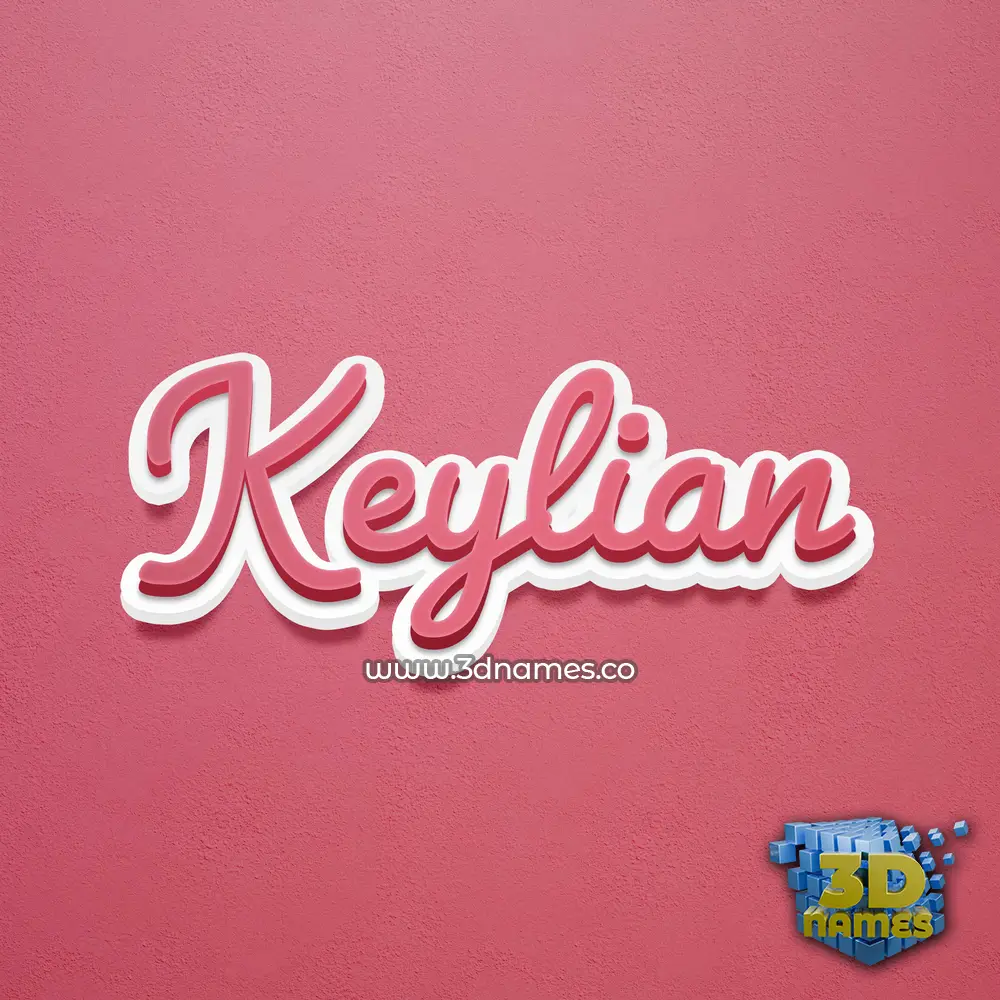keylian in Red Scribble style - 3D name wallpaper