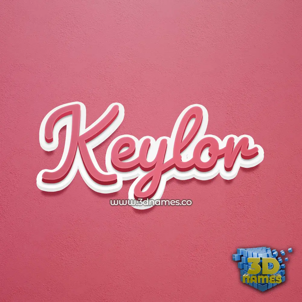 keylor in Red Scribble style - 3D name wallpaper