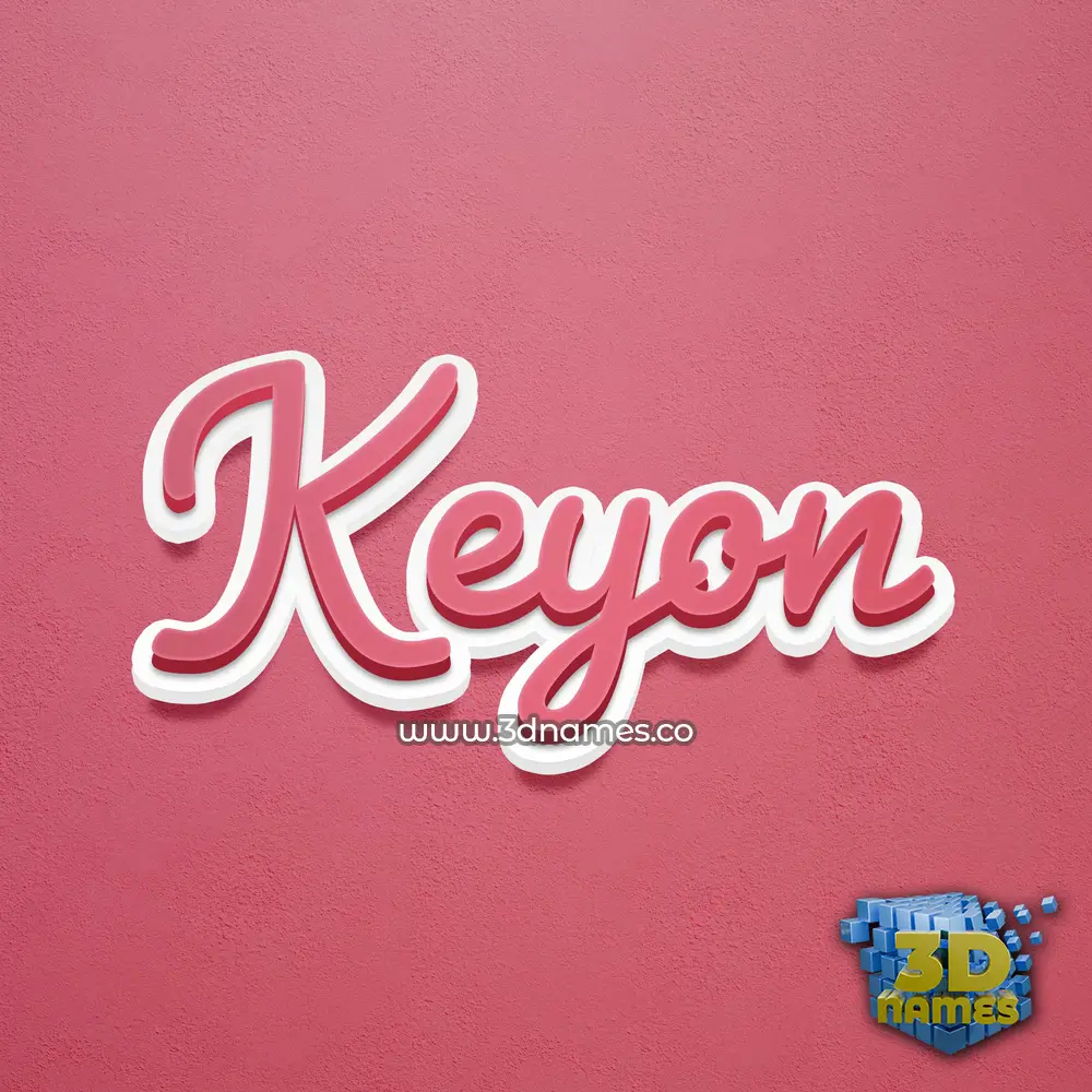 keyon in Red Scribble style - 3D name wallpaper