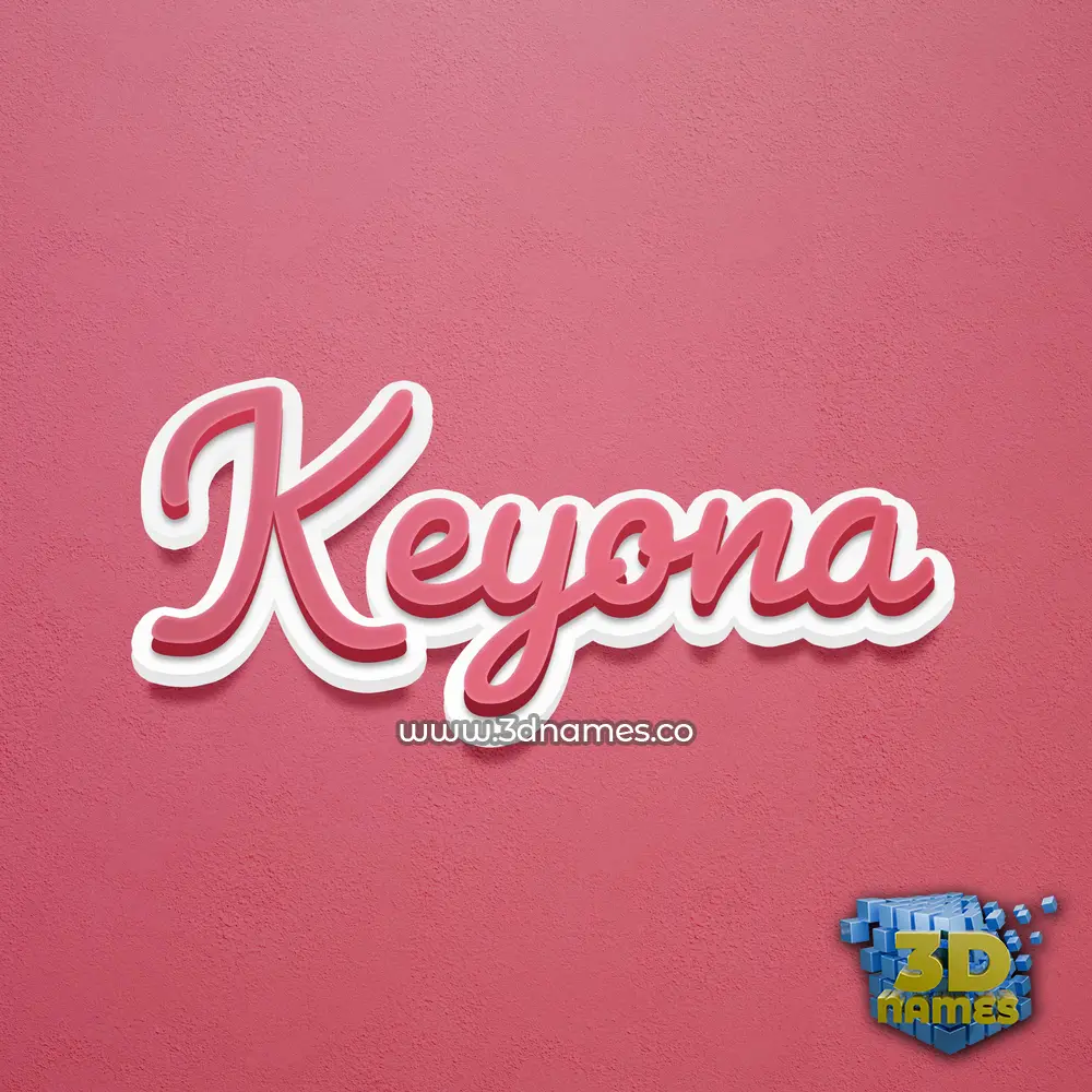 keyona in Red Scribble style - 3D name wallpaper