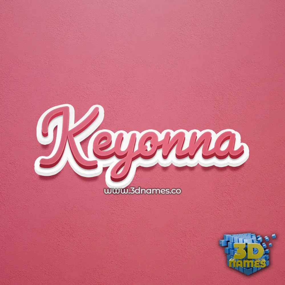 keyonna in Red Scribble style - 3D name wallpaper