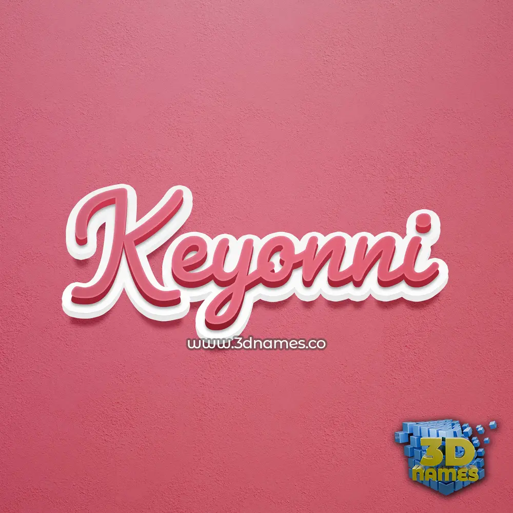 keyonni in Red Scribble style - 3D name wallpaper