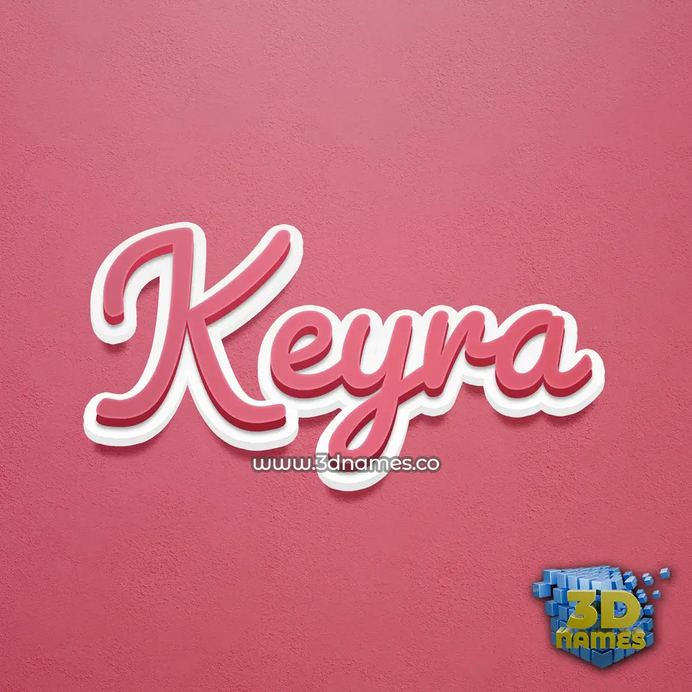 keyra in Red Scribble style - 3D name wallpaper