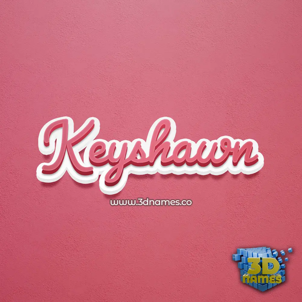 keyshawn in Red Scribble style - 3D name wallpaper
