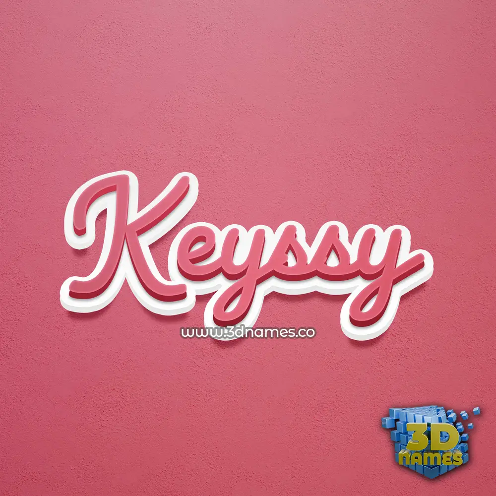 keyssy in Red Scribble style - 3D name wallpaper