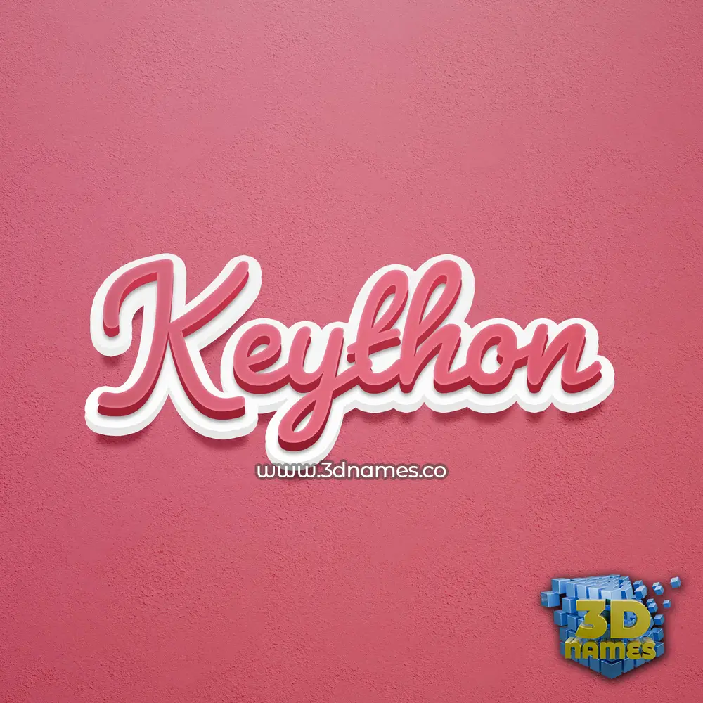 keython in Red Scribble style - 3D name wallpaper
