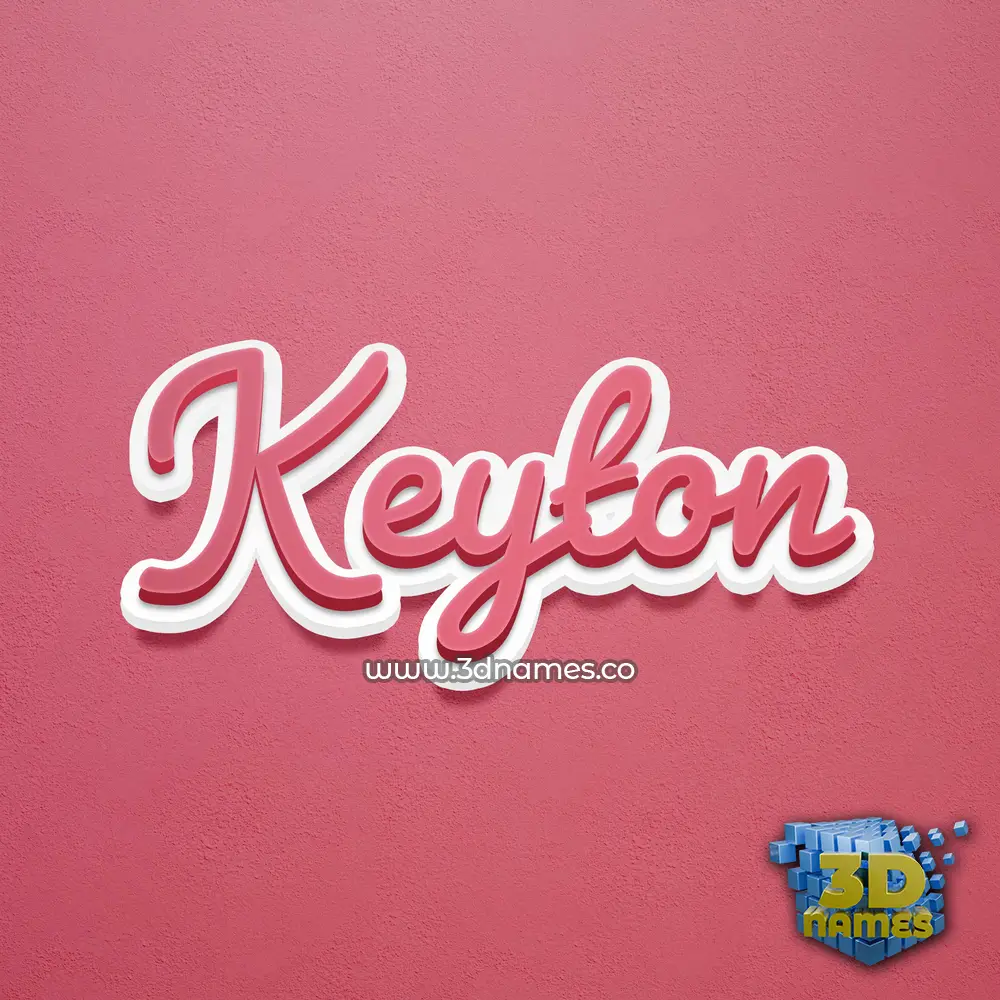 keyton in Red Scribble style - 3D name wallpaper