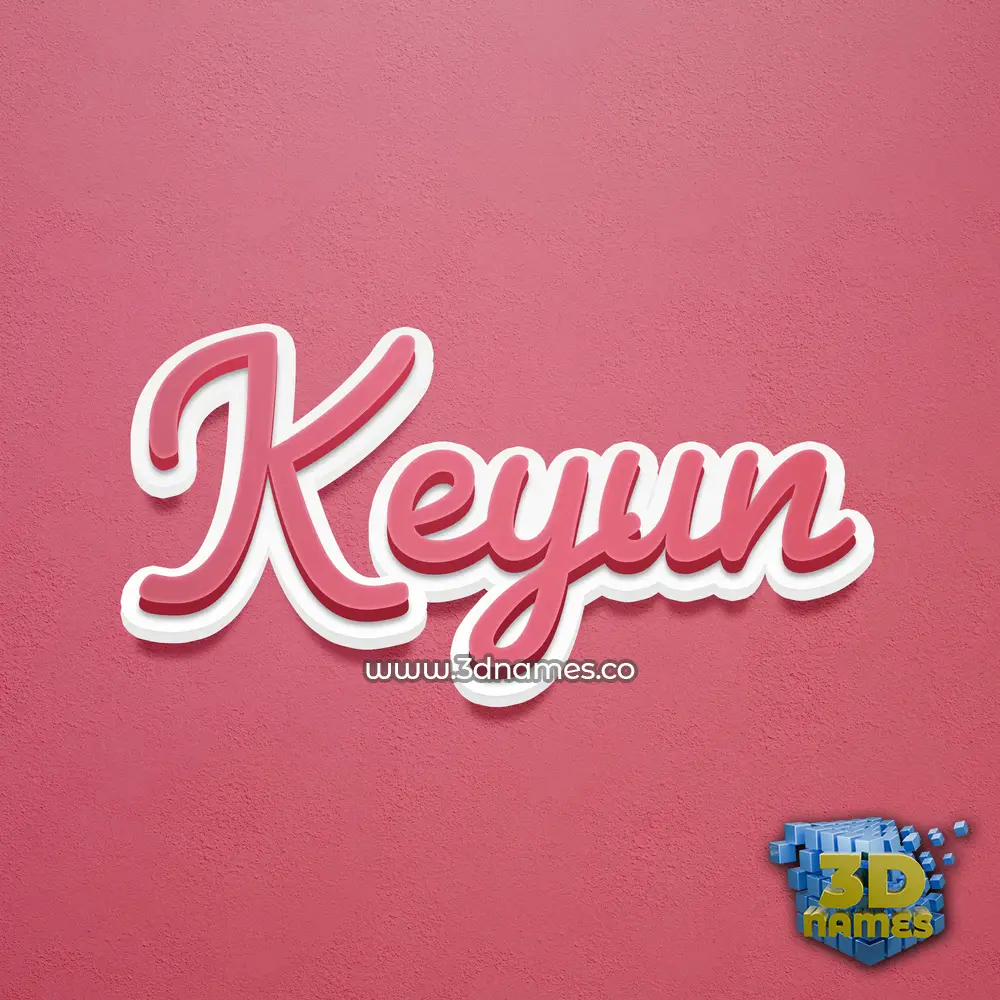 keyun in Red Scribble style - 3D name wallpaper