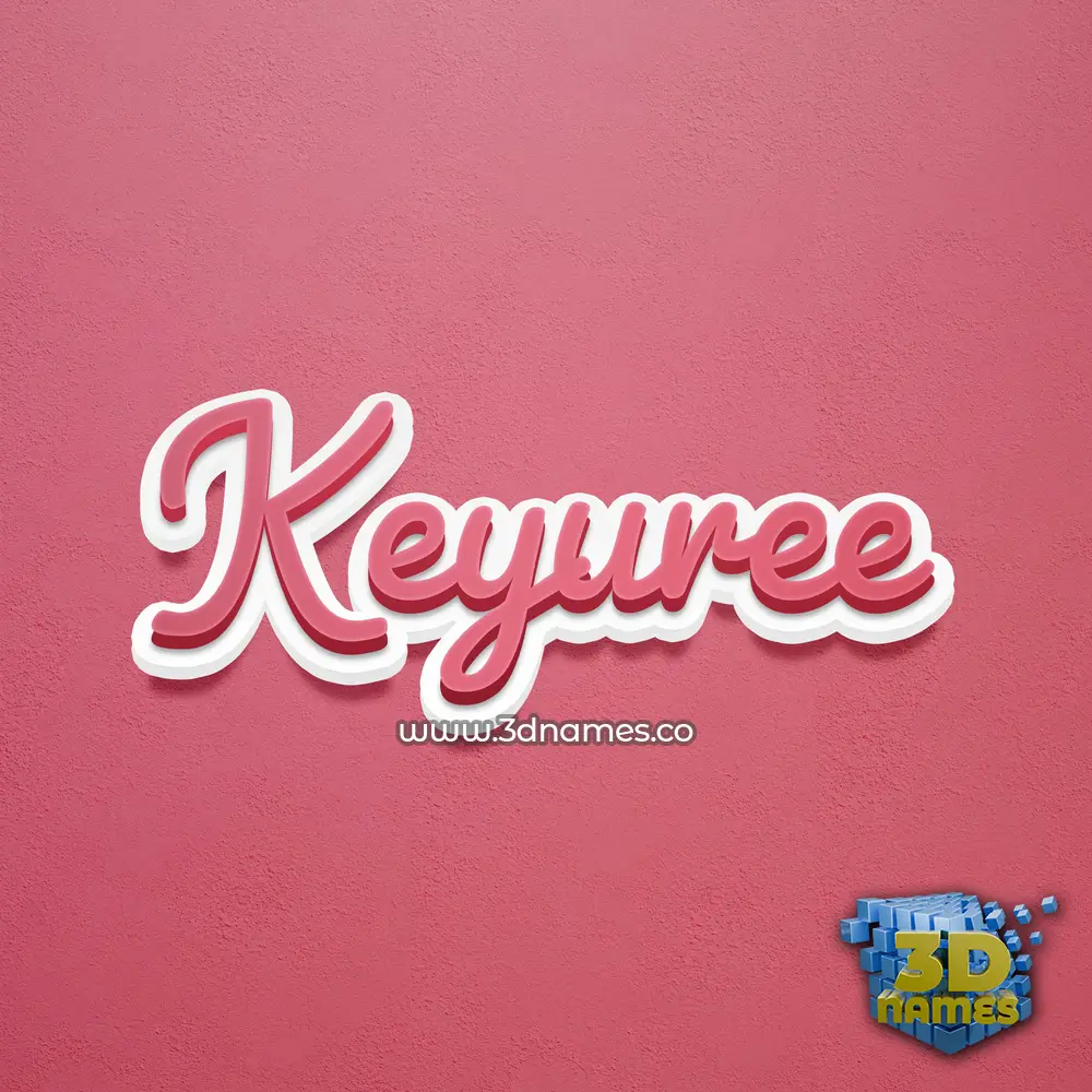 keyuree in Red Scribble style - 3D name wallpaper