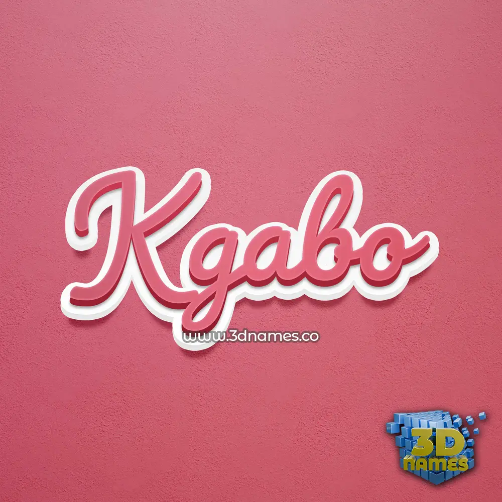 kgabo in Red Scribble style - 3D name wallpaper