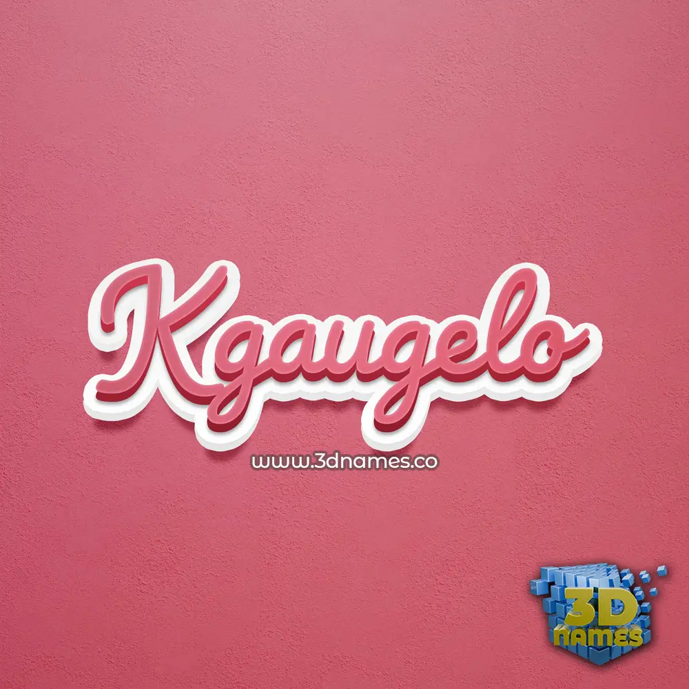 kgaugelo in Red Scribble style - 3D name wallpaper