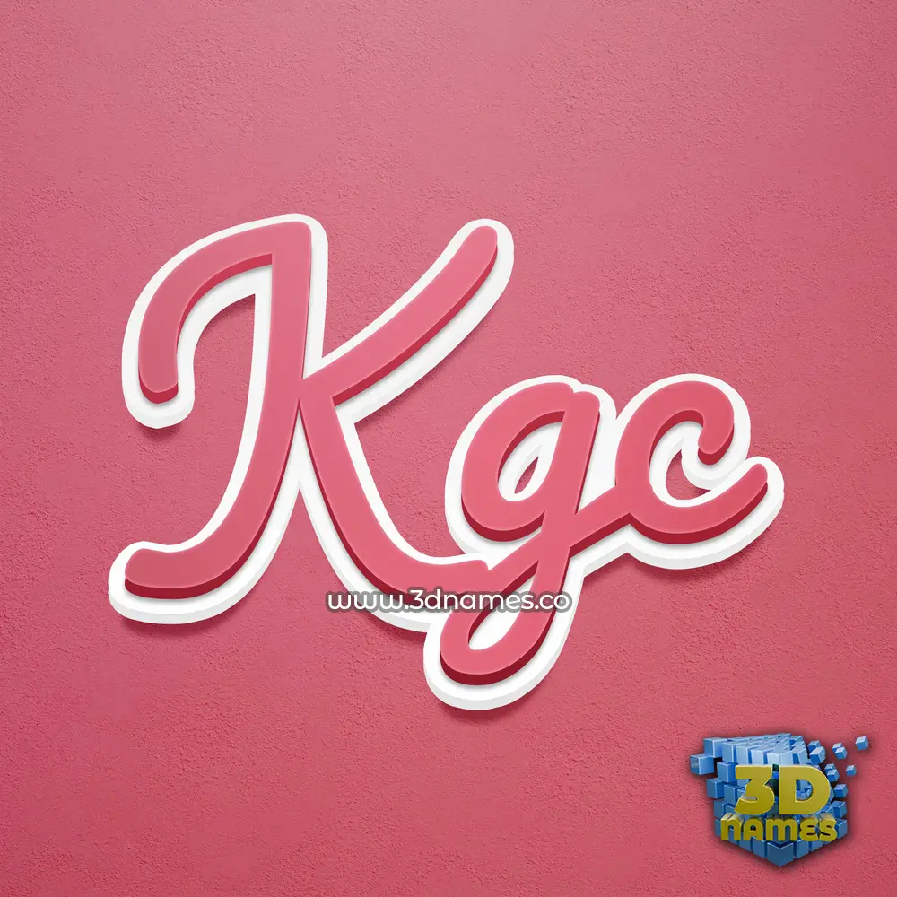 kgc in Red Scribble style - 3D name wallpaper