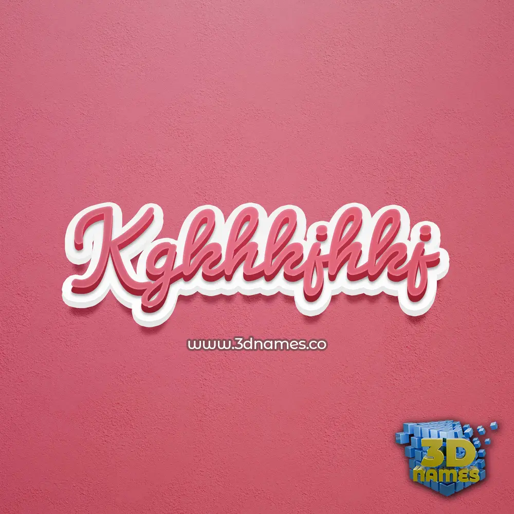kgkhkjhkj in Red Scribble style - 3D name wallpaper