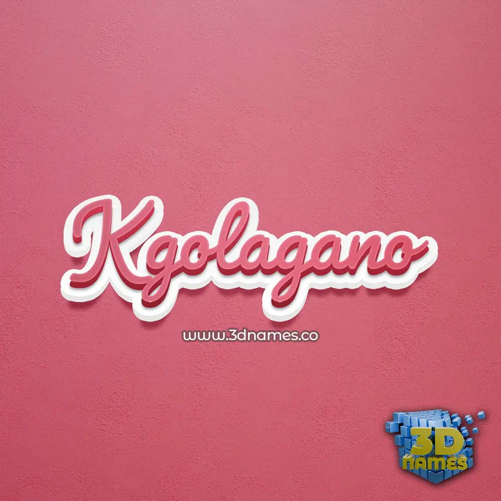 kgolagano in Red Scribble style - 3D name wallpaper