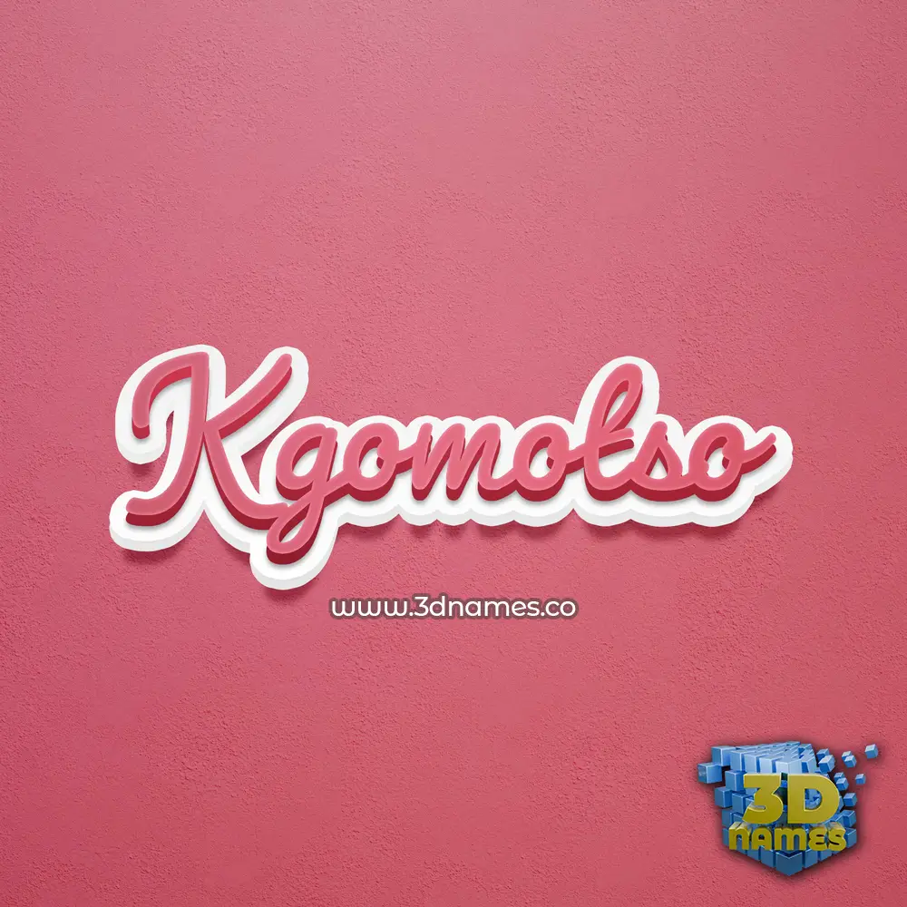 kgomotso in Red Scribble style - 3D name wallpaper